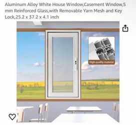 🔥 BRAND NEW Aluminum Casement Window 25.2” x 37.2” – Reinforced Glass + Removable Screen & Key Lock – ONLY $60 💥 FREE DELIVERY in Las Vegas Area 🚚