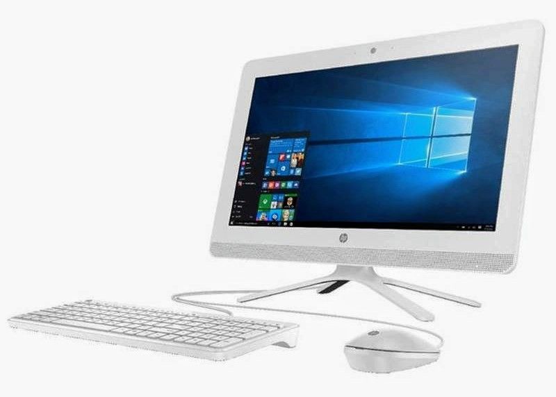 HP 20 Inch All In One PC Quad Core 4 GB Ram 1000 GB HD DVD-RW Webcam Wi-Fi Bluetooth Windows 10
