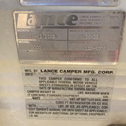 Lance Camper 