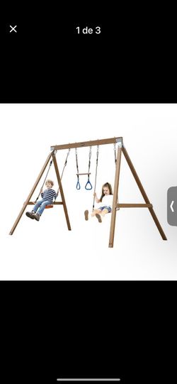  2-in-1 Cedar Wood Swing Sets for Backyard