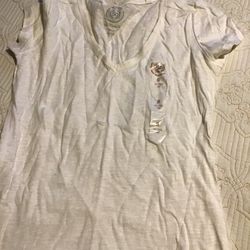 Nueva Blusita Blanca Talla Small En cuello V
