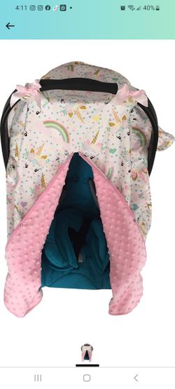 Unicorn Print Baby Car Seat Cover Nursing Cover Carseat