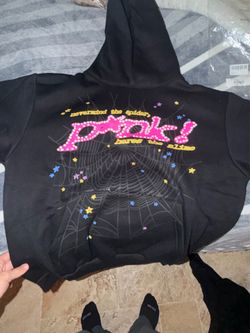 P*nk spider hoodie
