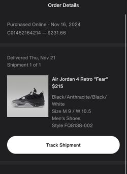 Jordan 4 Fear
