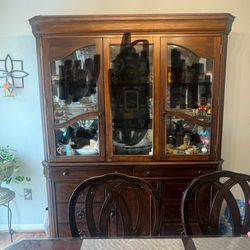 6 Chair Dining Table And China Cabinet 