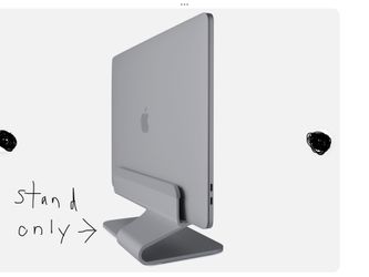 Rain Design MacBook vertical space saving stand. aluminum stand also for laptops [ Space Gray ]