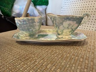 Antique cream and sugar set