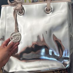 Silver Tote Bag 