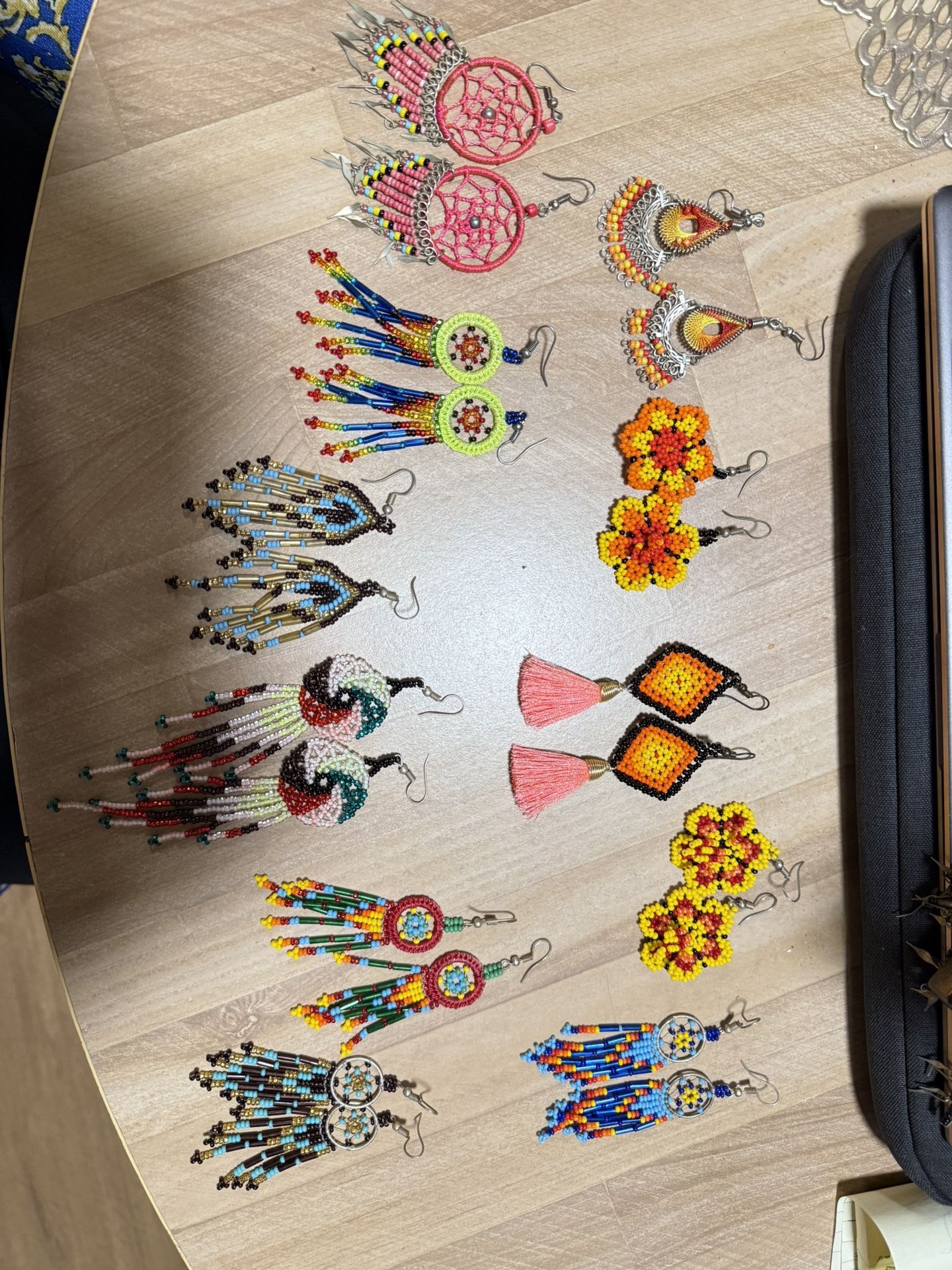 🎨 Handmade Beaded Earrings – $6 Each | Dreamcatchers, Florals & Fringe