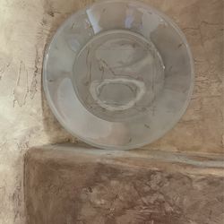 Laser Etched Decorative Glass Plate