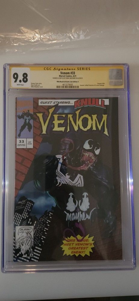 Cgc 9.8 Venom #33 Variant Mike Mayhew Remarked