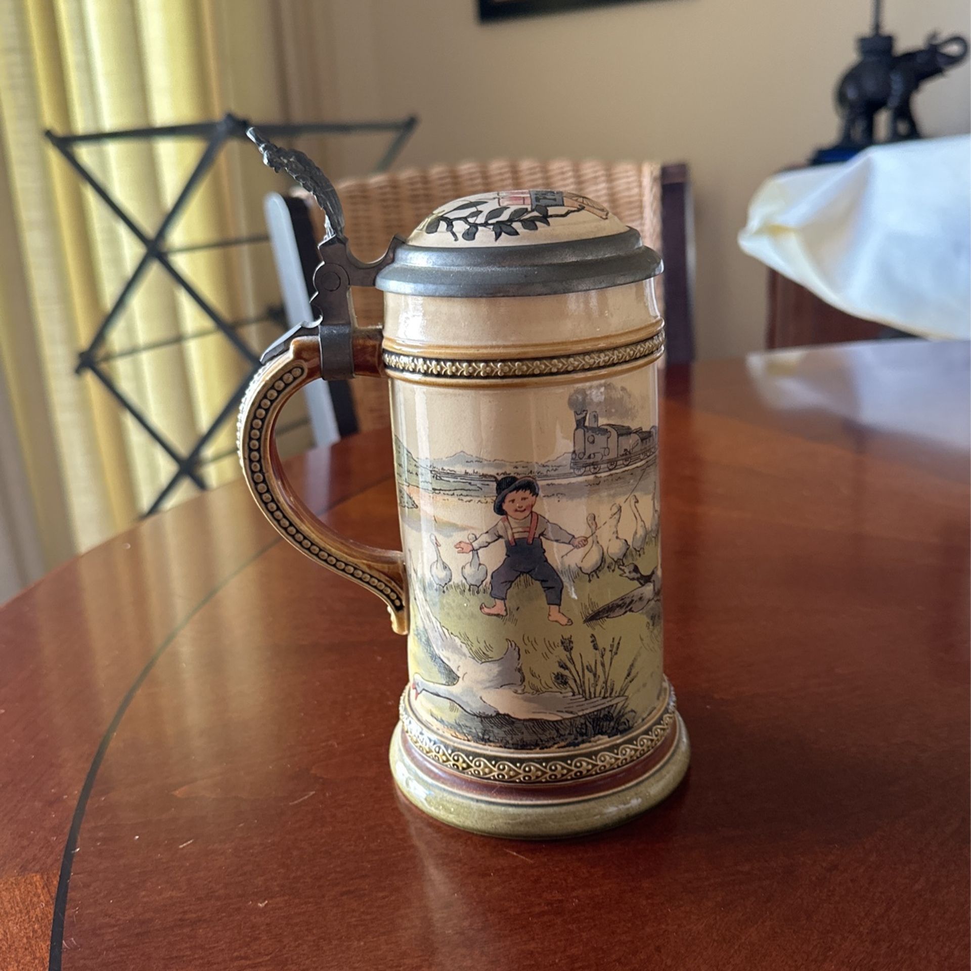 Antique Mettlach Stein