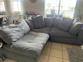 Sofa Nixon 3 Piezas Gris Claro – Excelente Estado