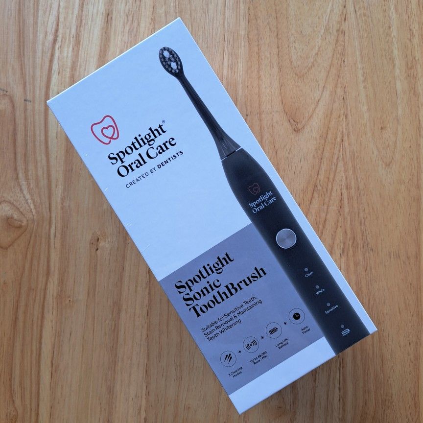 NIB Spotlight Oral Care Sonic Toothbrush - Grey - 2 To Sell
