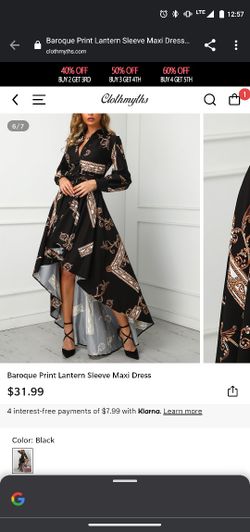 Baroque print Later Sleeve Dress
