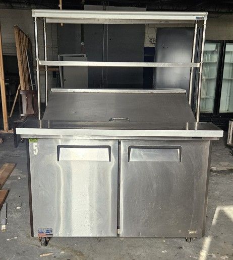 COMMERCIAL SANDWICH PREP COOLER AND TABLE