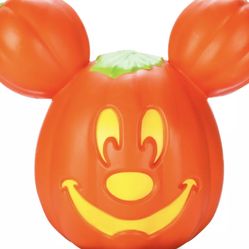 Disney Original Mickey Mouse Light-Up Jack-o'-Lantern (new)
