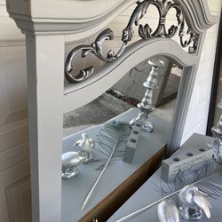 Large Grey Dresser Mirror 