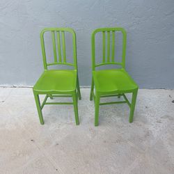 Emeco 111 Navy Chair in Grass by Coca-Cola  2 Chairs