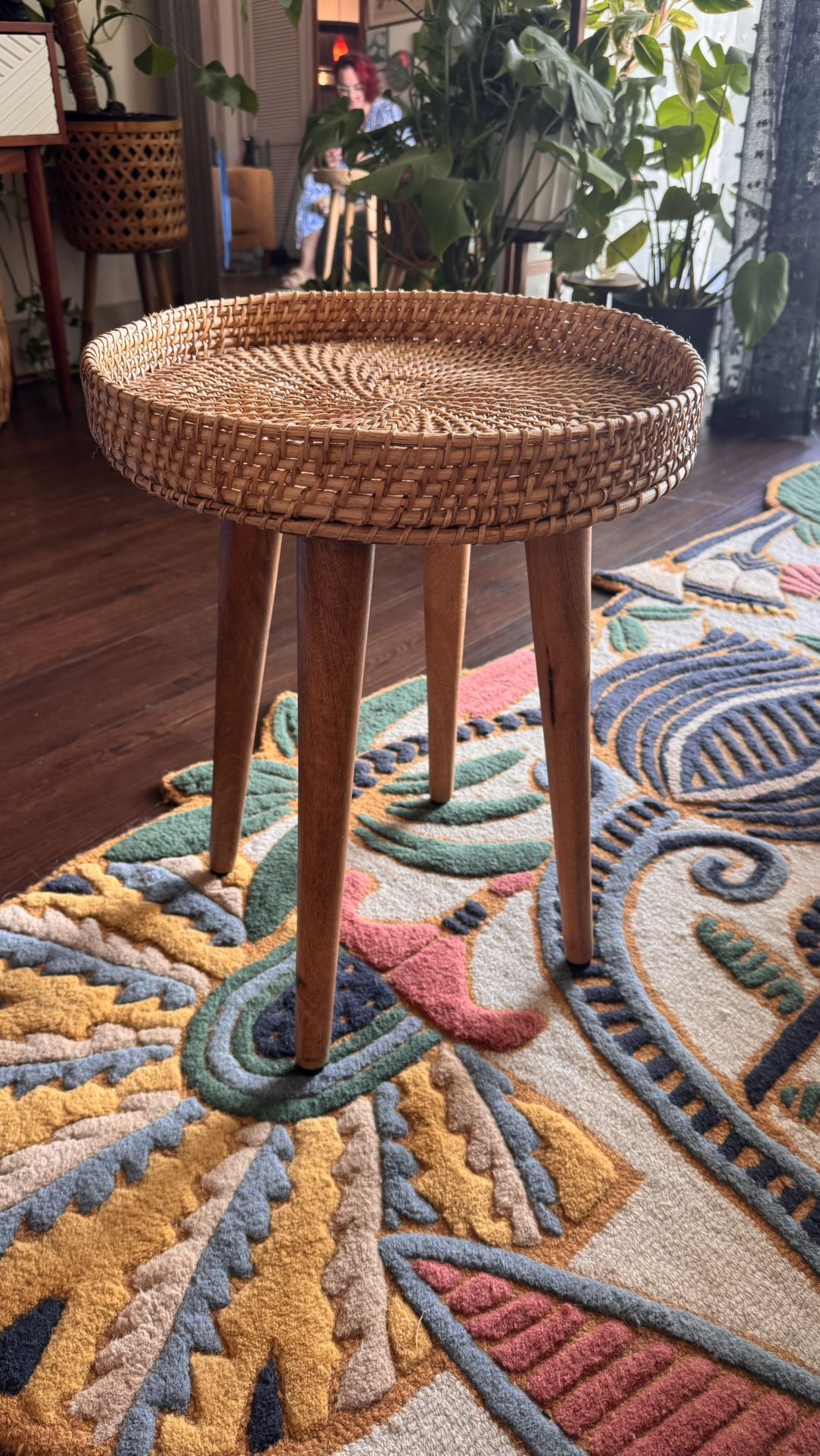Rattan Side Table