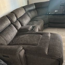 Charcoal gray sofa