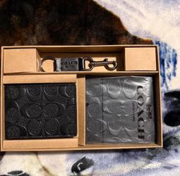 Coach Boxed 3-in-1 Wallet Gift Set in Signature Canvas