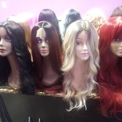 Human & Synthetic Wigs, Ponytails & Clip-ins