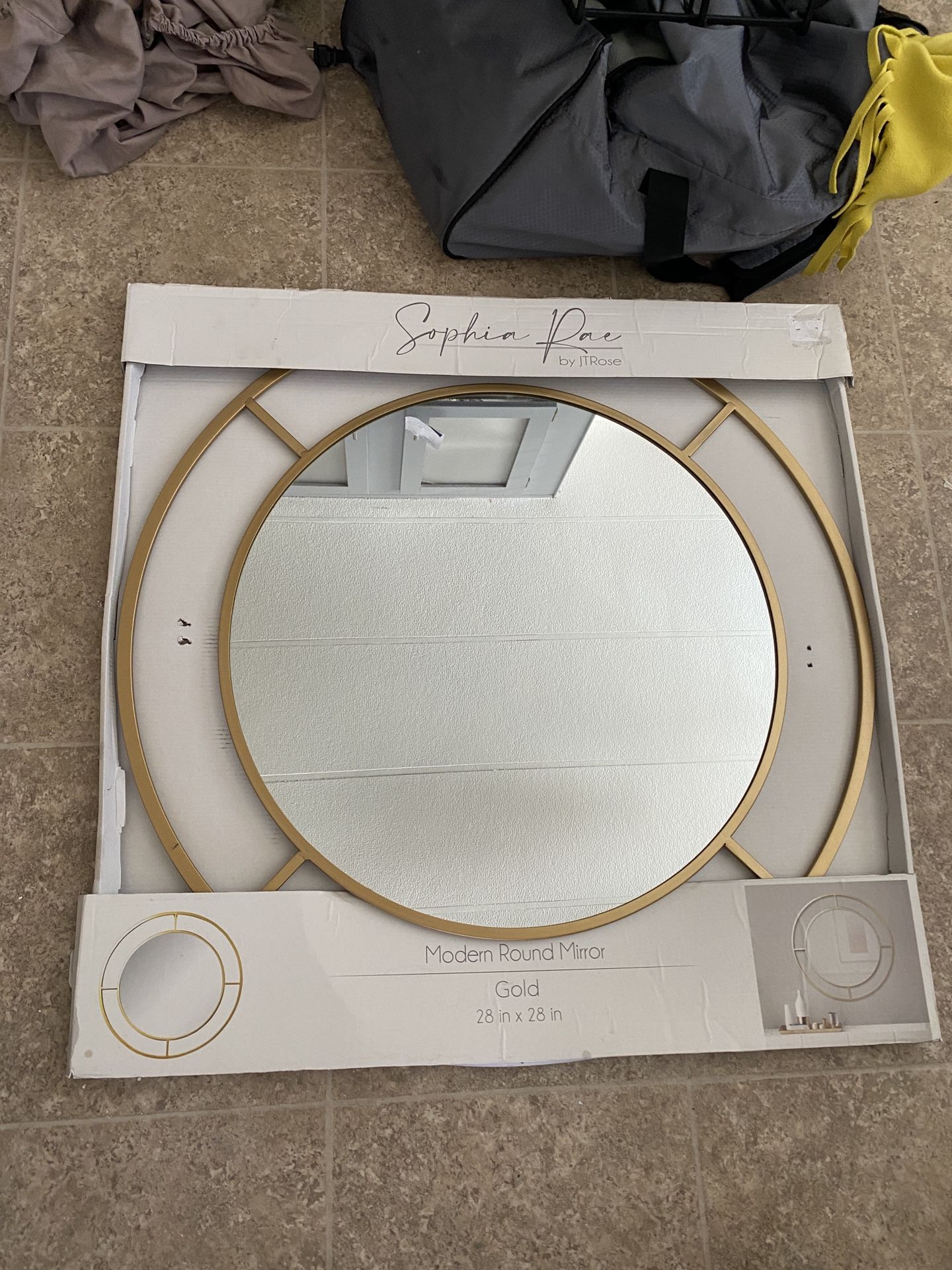 Gold Tone Wall Mirror