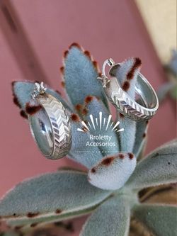 Sterling Silver 925 Hoops Diamond Cut Design