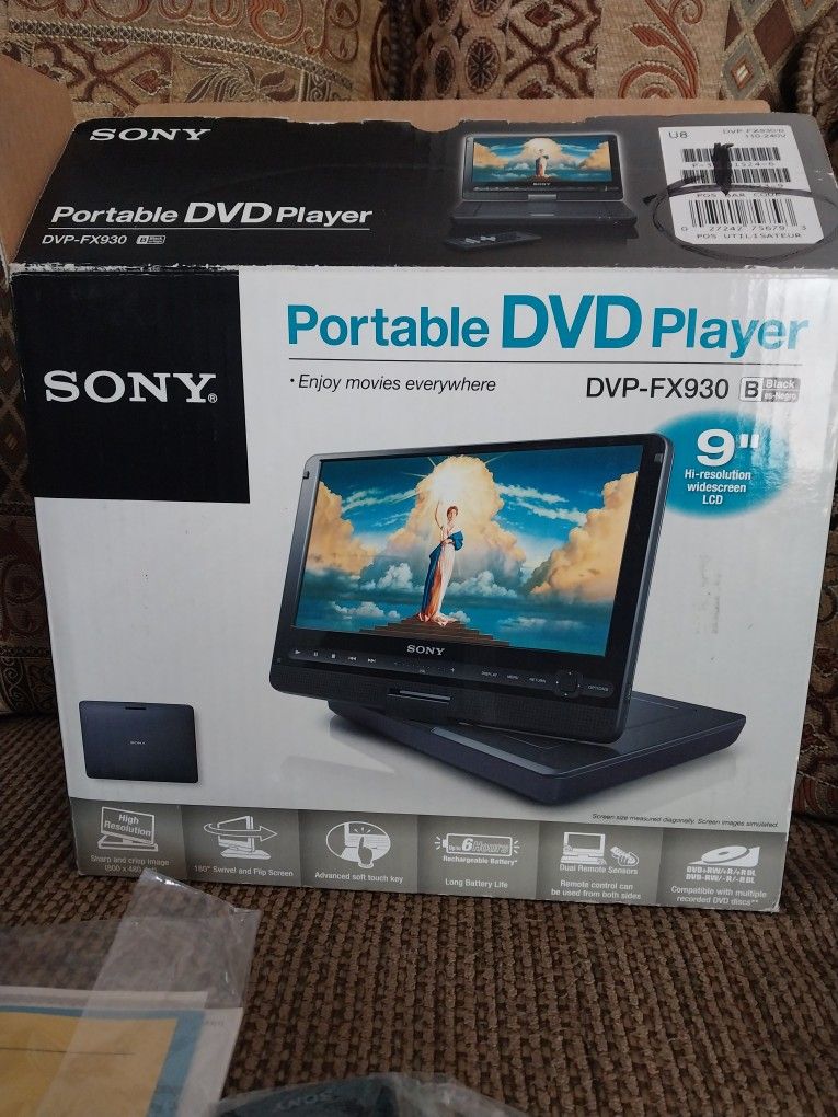 9" SONY DVD PLAYER (NEW) NEVER USED