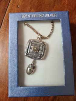 Sterling Silver And Gold Necklace 