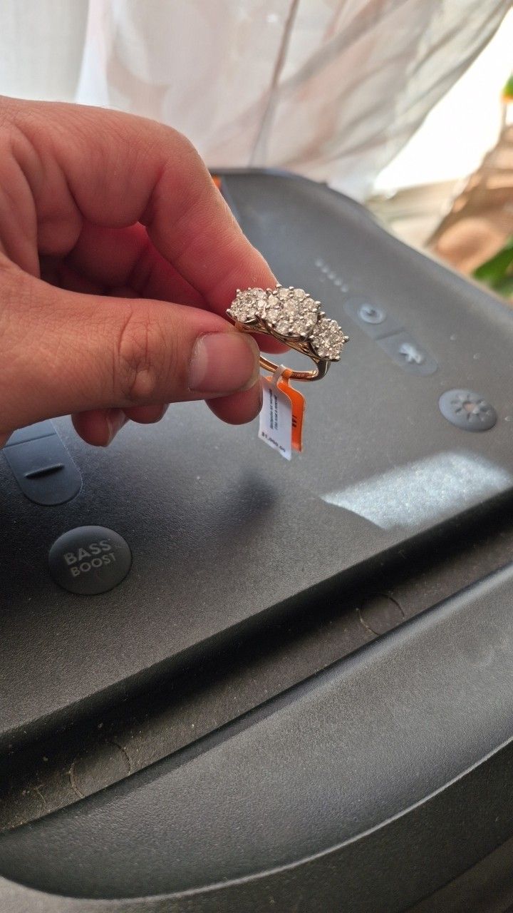 Forever Grown Diamonds Three Stone Ring 