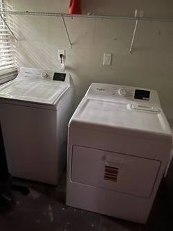 White washer and dryer