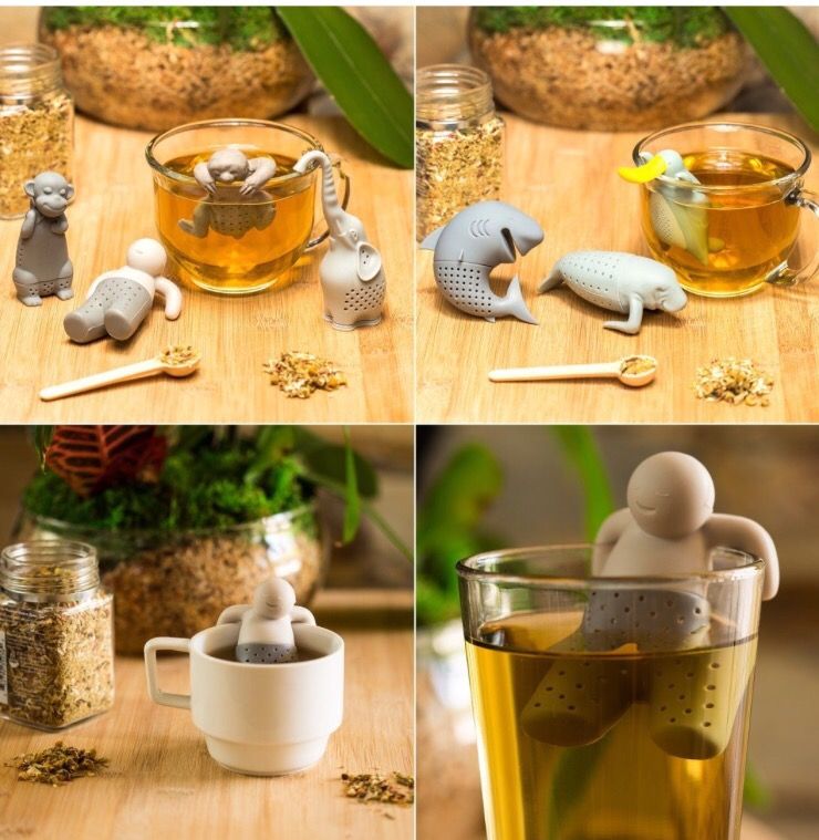 Tilevo Tea Infuser Set of 7 - The Cute Loose Leaf Silicone Tea Steeper Ball Strainer Diffuser with Gift Box