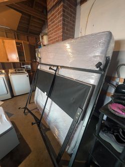 Moving Sale – King Mattress, King Bed Frame & Headboard – $50 for Everything