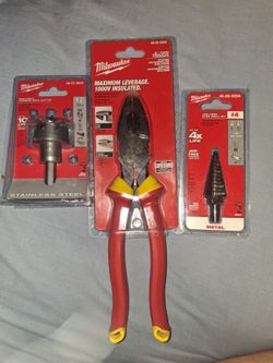 New Milwaukee Electrical & Metal Drill Tools and insulated lineman (Sealed)