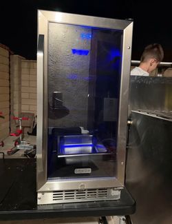 EdgeStar Beverage Cooler with Blue LED Lighting