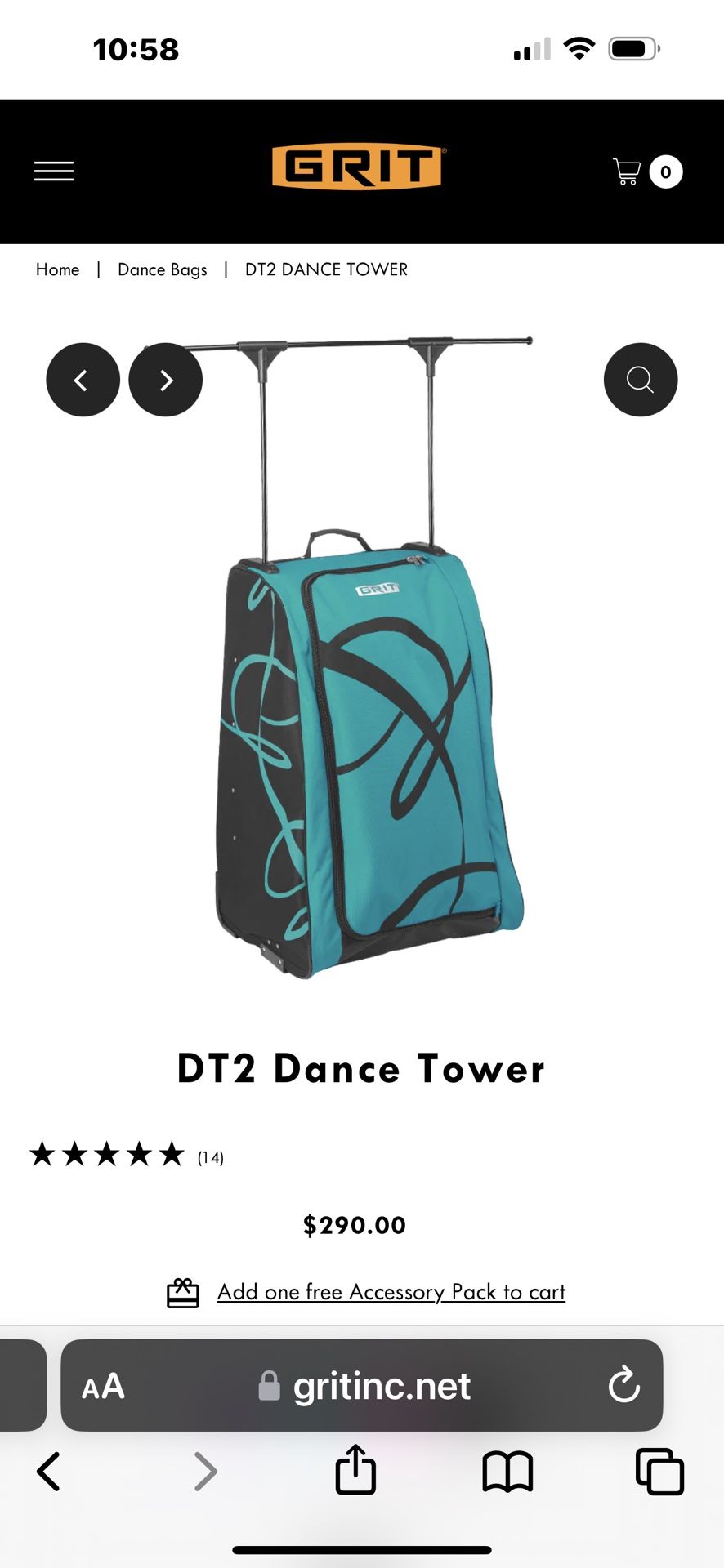 Grit Dance Tower / Costume Hanger /Rolling Dance Bag