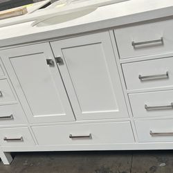 Ariel 55” Bathroom Vanity In White