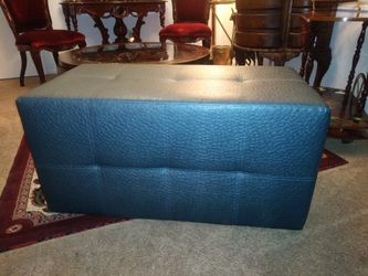 Beautiful large teal tufted ottoman