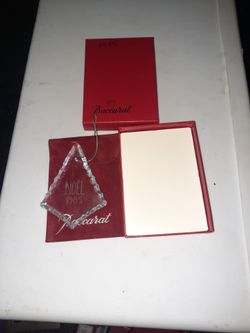 1985 Baccarat Noel Crystal Christmas Ornament 
