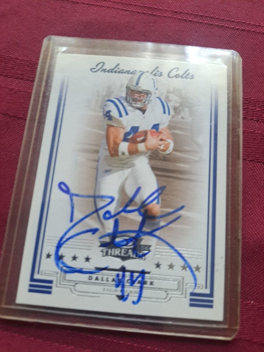 DALLAS CLARK #44 AUTOGRAPHED CARD