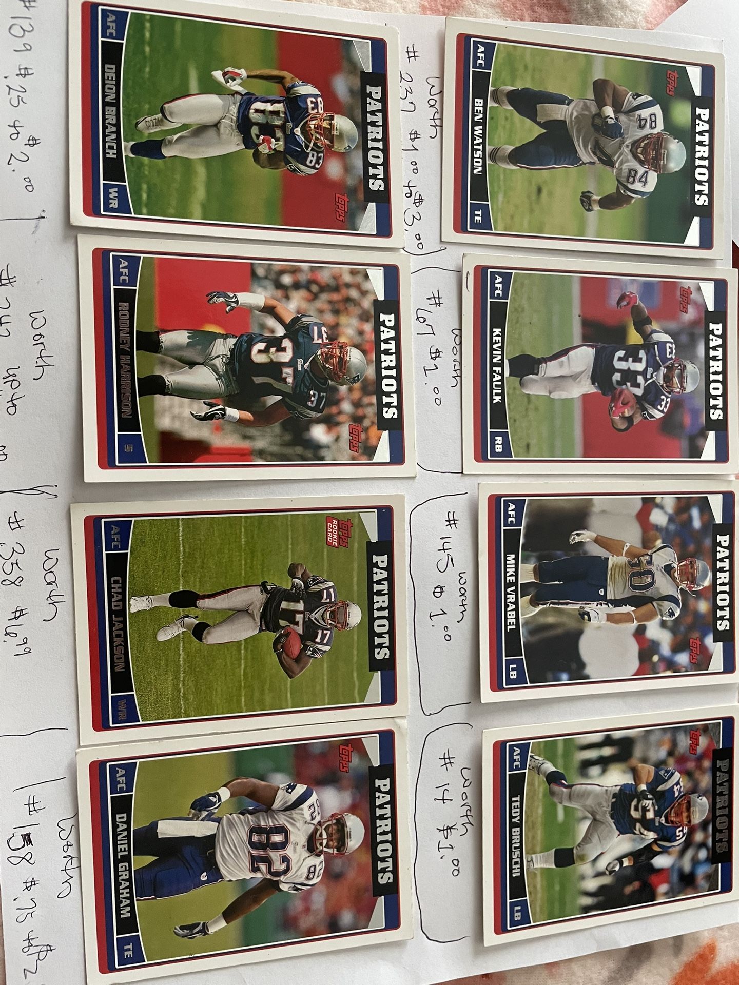 Patriots Football cards