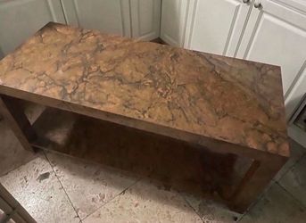 Vintage Mid Century Modern Burl Coffee Table