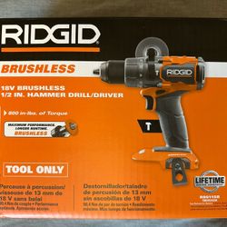 Ridgid R86115B 18V Li-Ion Brushless 1/2" Hammer Drill Tool Only