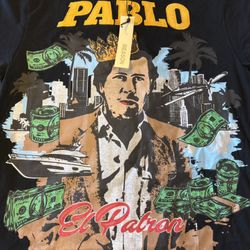 Reason Pablo El Patron Graphic Print Men's Regular Fit T-Shirt (L, Black)