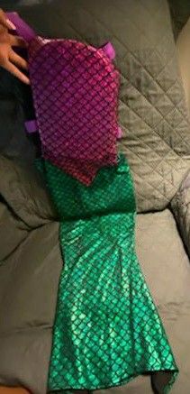 Big girl Mermaid swing suit with chest and back floaty