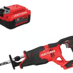 Craftsman V20 CMCS300 reciprocating saw and 6AH battery