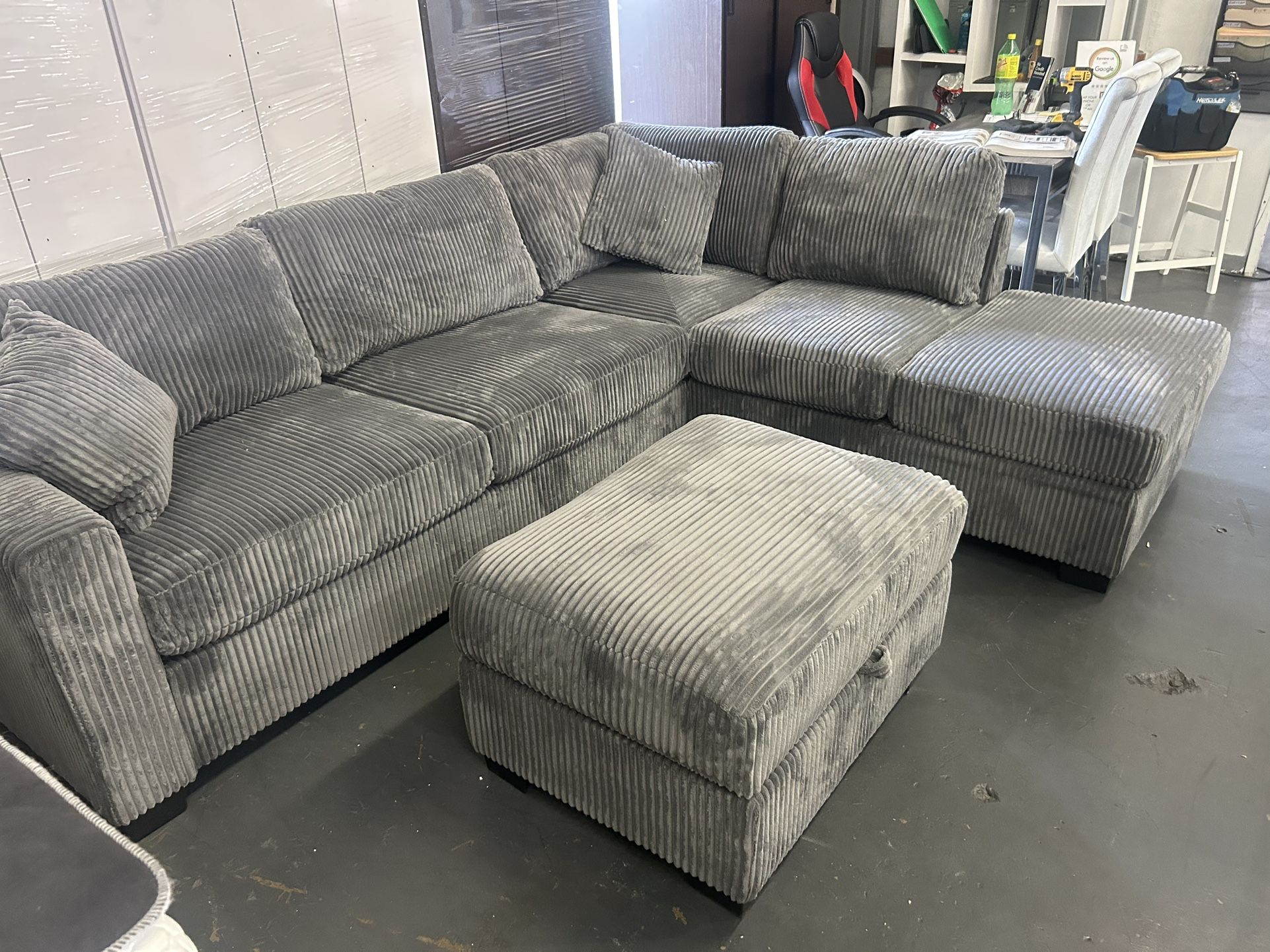 Sectional With Storage Ottoman