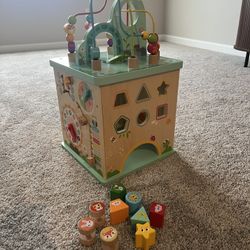 OOOK All-in-one Activity Center, 5 in 1 Baby Activity Table with Gear Game